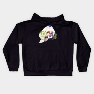 Go Outside & Explore - puppy Kids Hoodie